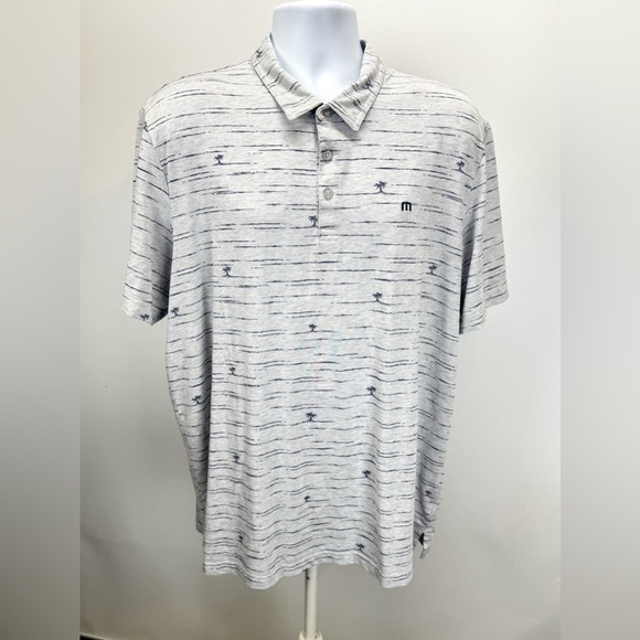 TRAVIS MATHEW Men's Light gray Draggin' Anchor short sleeve shirt size XXL - Picture 4 of 16